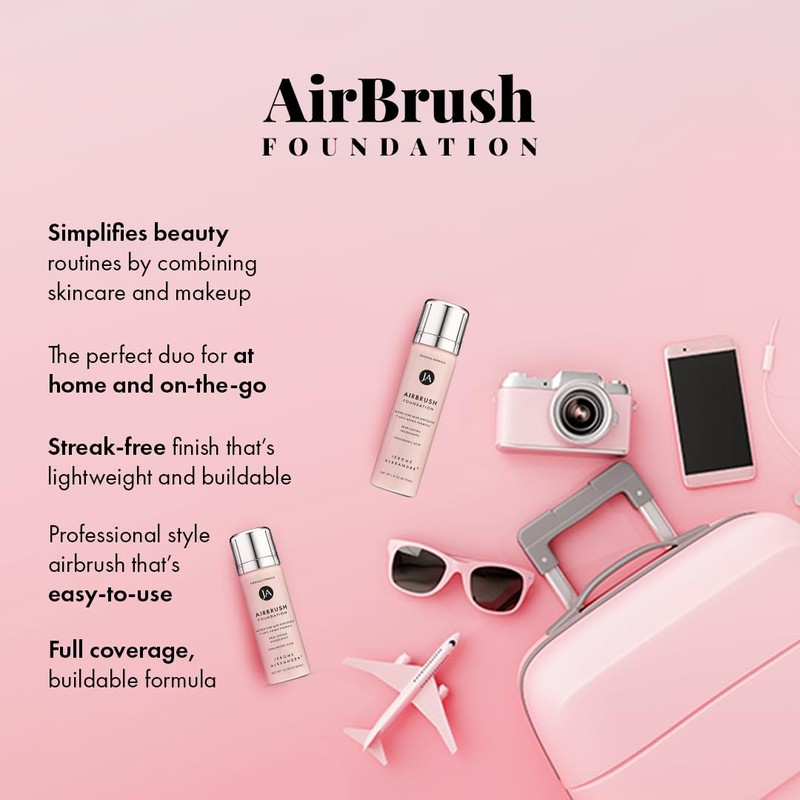 Jerome Alexander MagicMinerals AirBrush Foundation, Spray Makeup with Skincare Active