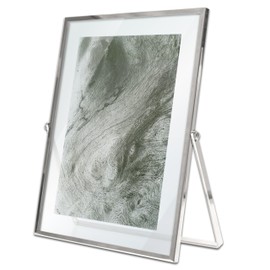 MIMOSA MOMENTS Silver Metal Floating Picture Frame (Silver, 4x6)