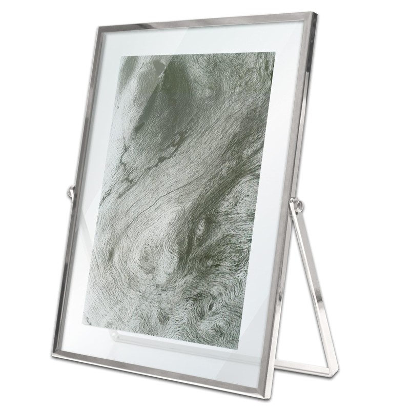 MIMOSA MOMENTS Silver Metal Floating Picture Frame (Silver, 4x6)