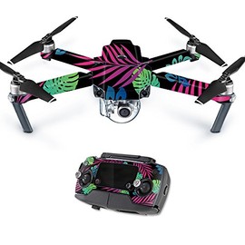 MightySkins Skin Compatible with DJI Mavic Pro Quadcopter Drone - Neon Tropics | Protective, Durable, and Unique Vinyl Decal wrap Cover | Easy to Apply, Remove, and Change Styles | Made in The USA