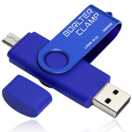 32 GB OTG USB Flash Drive Dual USB Flash Drive with Micro USB Drive Connection for Android Smartphone Tablets & Computers (Blue)