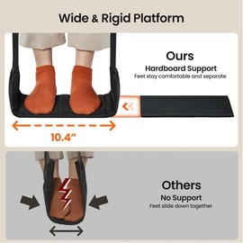 SUIOPPYUW Portable Foot Hammock For Travel Comfortable Relaxation Anywhere Home Relaxing Soft Padded In Flights Anti Swelling, A