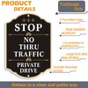 Yuzkouge Stop No Thru Traffic Private Drive Sign - 2