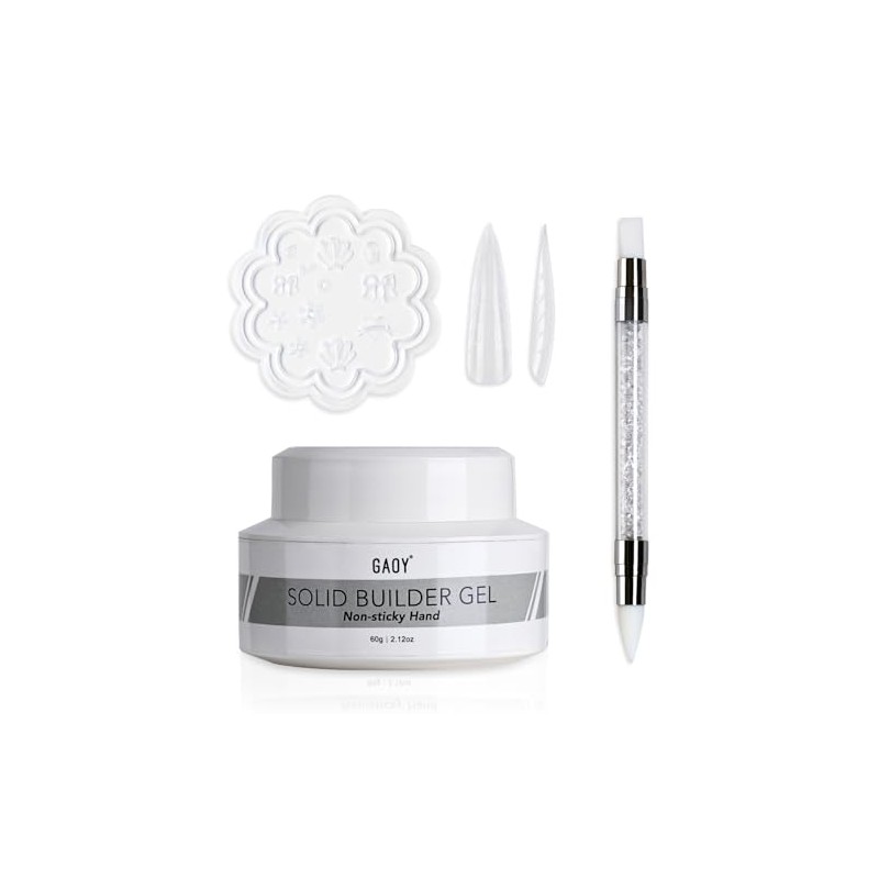 60g Solid Builder Gel for Nails, Non-Sticky Hand 3D Sculpting