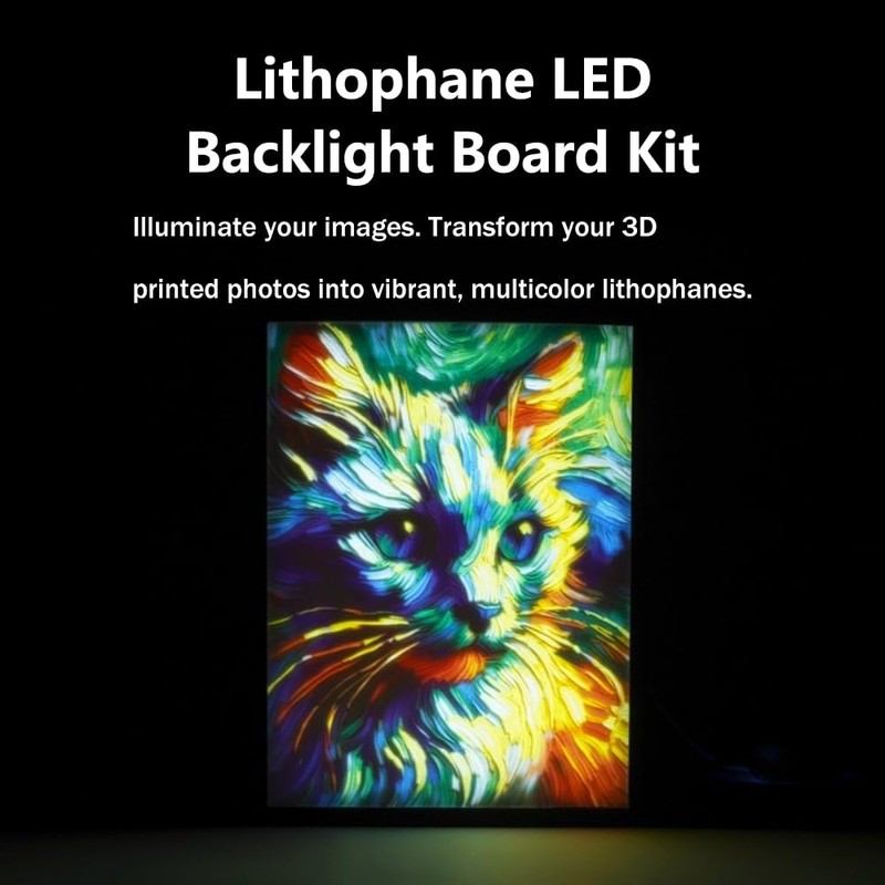 4 Pieces Lithophane LED Backlight Board Kit KC009 KC010 for