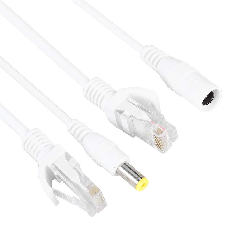 Tosuny 10 Pares Cable PoE Ethernet PoE Pasivo Adaptador Inyector