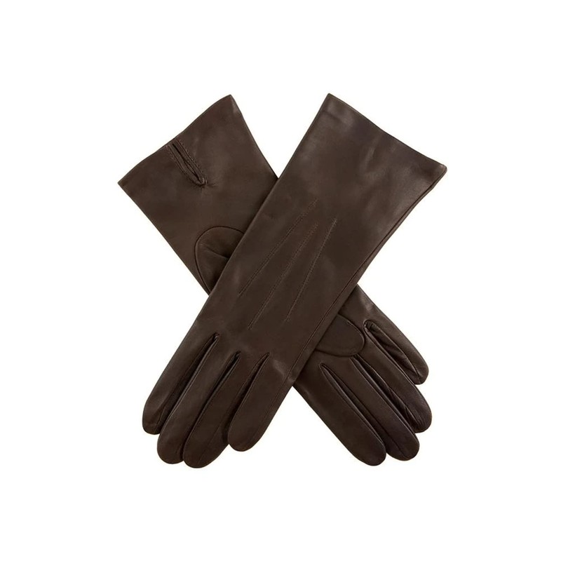 Dents Felicity Women's Silk Lined Leather Gloves COGNAC 6.5