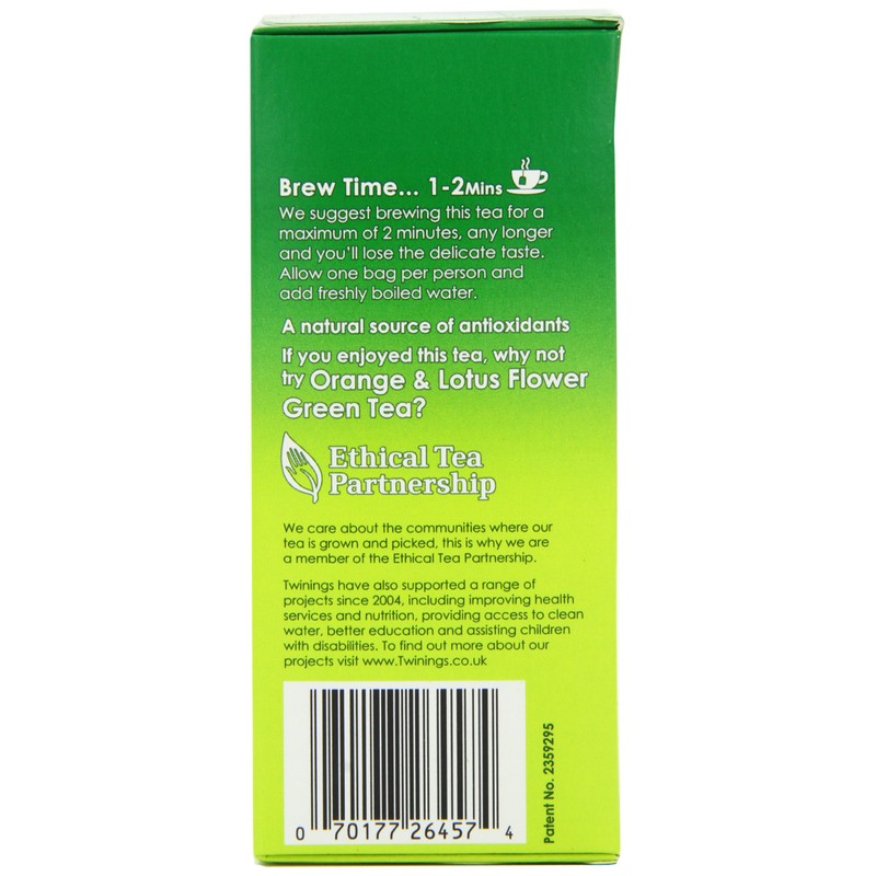 Twinings Lemon Green Tea, 20 Teabags (Pack of 4)