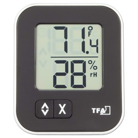 TFA Dostmann Moxx 30.5026 Digital Thermo-Hygrometer for Room Climate Control, Humidity Meter, Indoor Temperature, for Indoor Use, Black