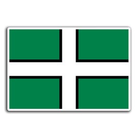 2 x 10cm Window Cling Devon Flag England Vinyl Stickers - UK Britain Travel Static Cling Sticker #32815