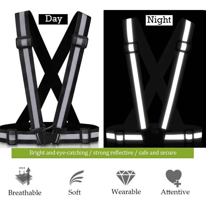 Reflective Vest,Adjustable Elastic Lightweight & High Visibility Safety Vest for