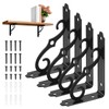M METERXITY 4-Pack Shelf Brackets, 5 Inch Long l Shape