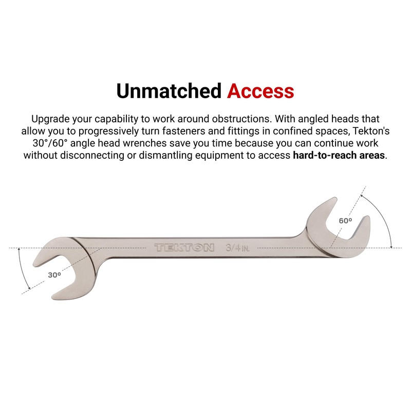 TEKTON 11/32 Inch Angle Head Open End Wrench | WAE83209