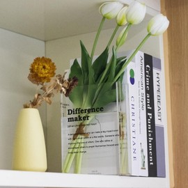 Clear Book Vase for Flowers, Acrylic Book Vase, Transparent Book Flower Vase for Home Decor, Simplicity Bookshelf Decor, Unique Vase for Book Lovers, Difference maker, Gift to Motivate