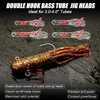 VMSIXVM Tube Jig Heads for Bass Fishing, Tube Worm rig