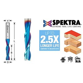 Amana Tool - 46102-K Solid Carbide Spektra Extreme Tool Life Coated Spiral Plunge 1/4 Dia