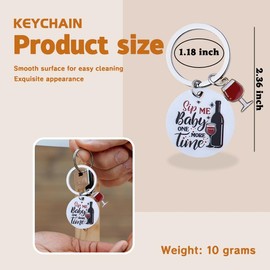 Funny Gag Gifts for Husband Wife Wine Lover Keychain Gift for Girlfriend Boyfriend Funny Birthday Gifts for Wine Lovers Friend Bestie I Love You Gifts for Him Her Bf Gf Humorous Gifts for Fiance