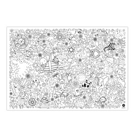 Creative Pack 4 x Colouring Paper Tablecloths, Small Painting Blanket - Mix Pack 3, Various Designs, Colouring for Children, Children's Corner Wedding, Children's Activity Children's Birthday, Mal Me