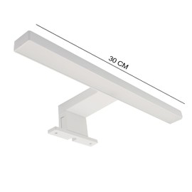 Light Galaxy ... Ihr Lichtlieferant Light Galaxy ... Ihr Lichtlieferant LED Spiegelleuchte 30cm Wei?-Matt 5W 550lm Neutralwei? 4000K 3-in-1 Montage Badezimmerschrank-Beleuchtung (30cm Wei?)