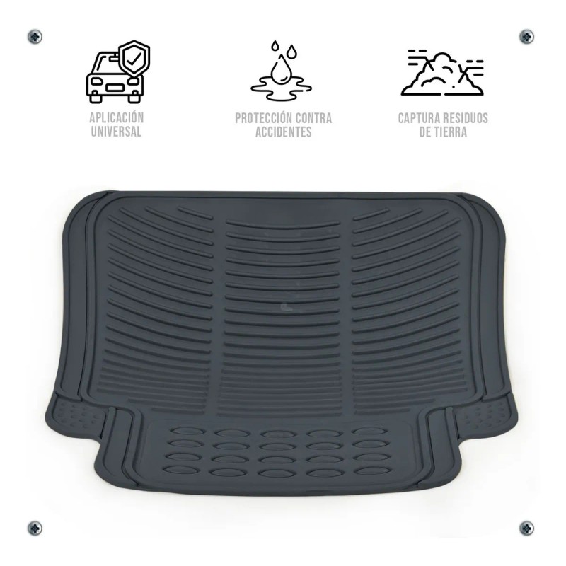 Tapete Automotriz Universal Uso Rudo Juego De 4 Piezas