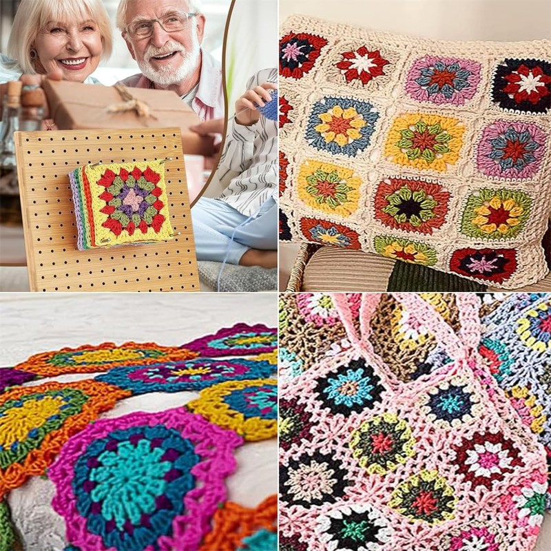 Crochet Blocking Board Handcrafted Knitting Blocking Mats Bamboo Crochet Accessories