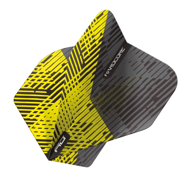 RED DRAGON Hardcore Radical Yellow and Black Fleck Dart Flight