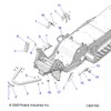 Polaris Snowmobile Bumper/Pipe Bracket, Front, Black, Genuine OEM Part 5263715-329,