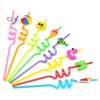 24 Pieces Reusable Crazy Drinking Straws, Beach Pool Birthday Summer