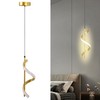 Spiral LED Pendant Light Gold Color High Brightness Eyes Protection