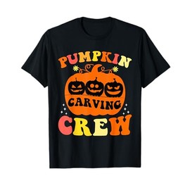 Pumpkin carving crew, matching family pumpkin face group T-Shirt