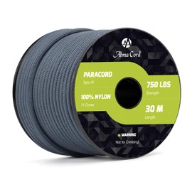 Abma Cord 4mm Paracord 750lb 30M 100% Nylon Rope 11 Strands Type IV Military Grade Parachute Cord for DIY, Camping, Survival, Outdoor - Max. 340kg - Navy Blue