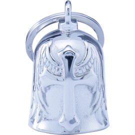 CYZBTBl motorcycle for bells - motorcycle angel bell for men women,Bell Biker Accessory,Guard riding safety (cross black) (silver)