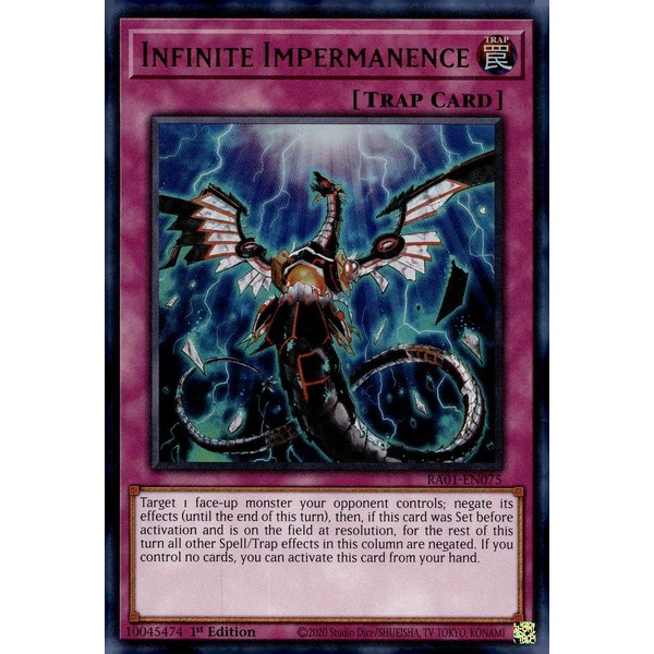 Infinite Impermanence (UR) - RA01-EN075 - Ultra Rare - 1st Edition