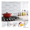 FunStick Grey White Marble Subway Tile Peel and Stick Backsplash