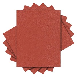 sourcing map 5PCS Glitter HTV Heat Transfer Vinyl Sheets, 12 x 10 Inch True Red Glitter Iron on Vinyl for T-Shirts DIY Heat Vinyl Design Easy to Cut & Weed