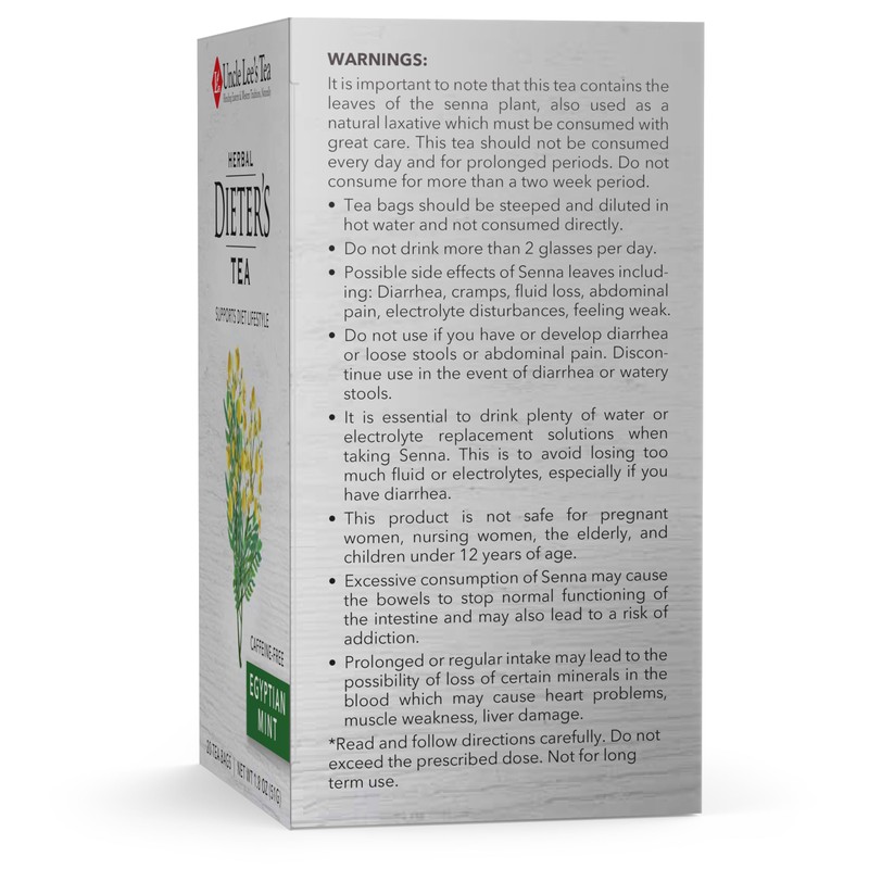 Uncle Lee’s Herbal Dieter’s Tea, Egyptian Mint – Senna Tea