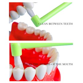 3 Pieces Tuft Toothbrushes Slim Interspace Teeth Brush for Orthodontic Braces & Detail Cleaning