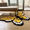 stitchworn 5x3ft Tufted Monarch Butterfly Rug Extra Large Nonslip Backing