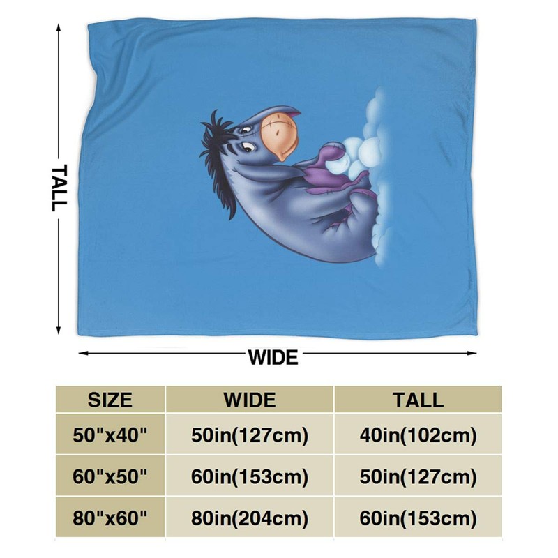 JKU Eeyore Fleece Blanket Super Soft Large Lightweight Cozy Luxury