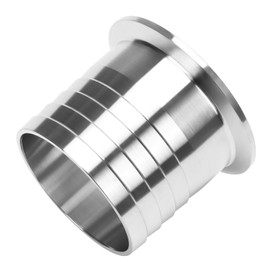 DERNORD 2.5" Tri Clamp to 2.5" Hose Barbed Adapter SUS304 Sanitary Hose Barb Pipe Fitting (2.5 Inch Barb Hose)