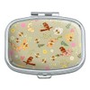 The Birds and The Bees Pattern Rectangle Pill Case Trinket