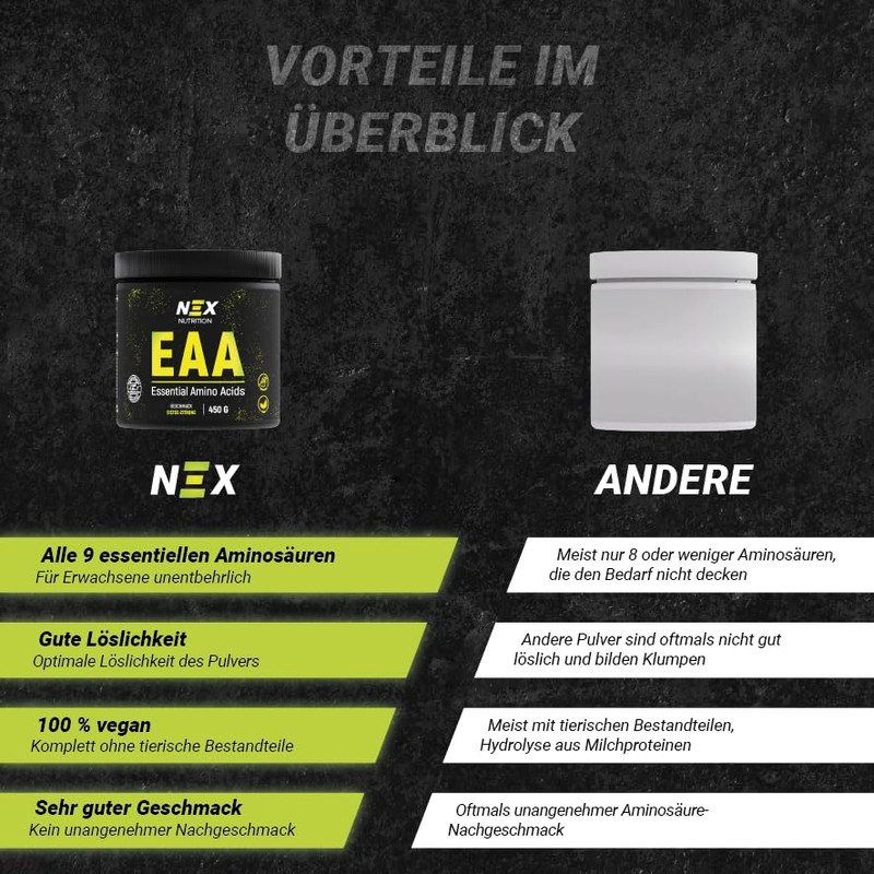 NEX NUTRITION NEX EAA Pulver 450g | Eistee Zitrone |