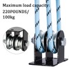 SHINIYUKI Wall & Ceiling Mount Double Pulleys System with 65Ft