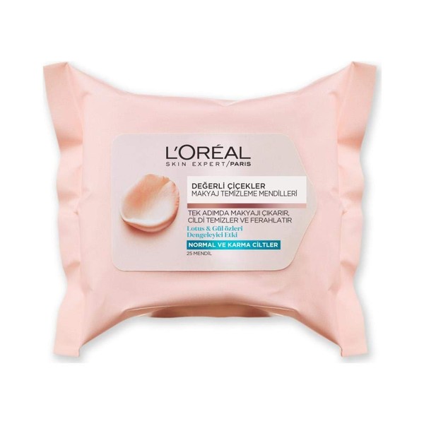 L'Oreal Paris Fine Flowers Cleansing Wipes Normal to Combination Skin