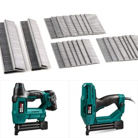 NEU MASTER Heavy Duty 1/4" Narrow Crown Staples and 18GA Brad Nails Combo Kit for NTC0040,NTC0023,NTC0110, 1600-Count