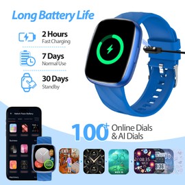 CATGIFF Children's Smartwatch, 1.75 Inch Fitness Watch Pedometer, IP68 Waterproof, 100+ Sports Modes, SpO2, Sleep Monitor, Alarm Clock, Fitness Tracker with/without App for Girls, Boys, Teens, 10-18