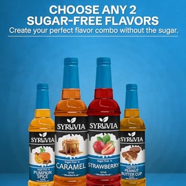 Syruvia Sugar Free Coffee Syrup – Choose Your Flavors Custom Bundle – Premium Flavored Syrup for Coffee, Drinks & Lattes – 25.4 fl oz Bottles – Build Your Own 2 Pack