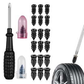 DILUSILK 40 PCS Tyre Repair Kit Rubber Nails with Screwdriver, Car Tyre Puncture Repair Kit, Tyre Puncture Repair Kit for Auto Car Motorcycle