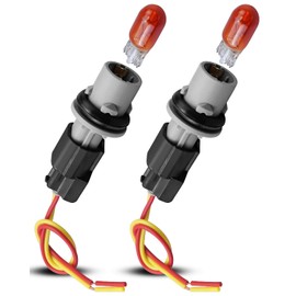 QAGGUM Turn Signal Socket Connector Fit for Honda Accord Acura CR-V Replace 33304-S5A-003 33304S5A003, with Light Bulb, 2Pcs