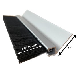 JaCor 1.0" Nylon Brush Seal Weatherproofing, 1.0" Brush Seal x 1.0" 45deg Holder x 8ft + 8ft Long Brushes (16ft Total)